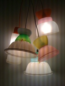 Upcycled Vintage Tupperware Hanging Lamps