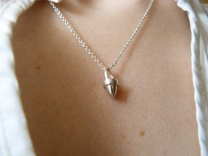 Silver Acorn Necklace