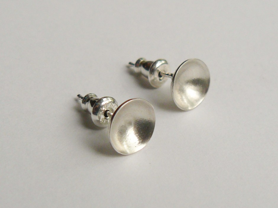 Sterling Silver Hemisphere Stud Earrings » Hook & Matter: handmade ...