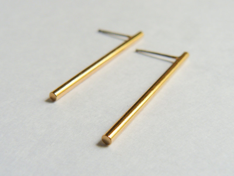 Gold bar deals earrings dangle