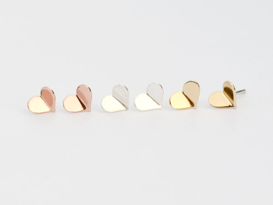 Gold-Rose-Gold-Silver-Group-Bent-Hearts